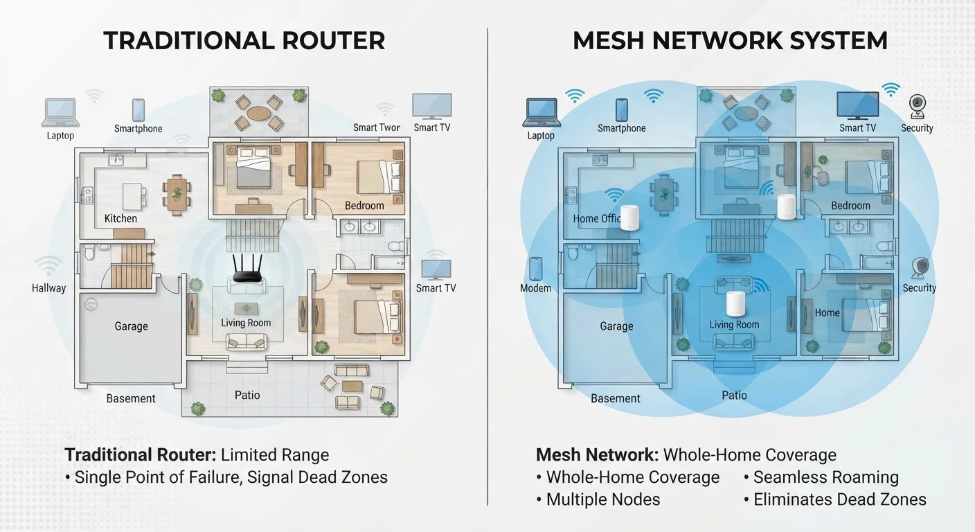 Mesh Networks vs. Traditional Routers: Which Setup Suits Your Home?